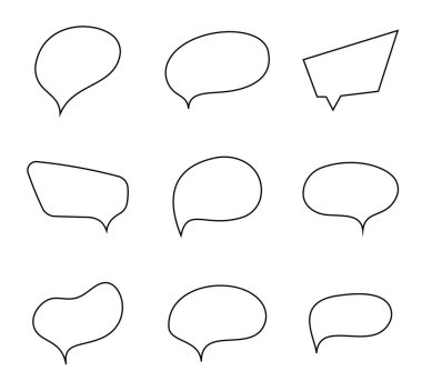 Konuşma balonu koleksiyonu vektör