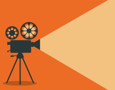 Retro sinema projektörü vektör çizim