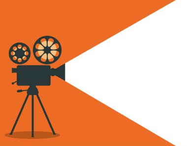 Retro sinema projektörü vektör çizim