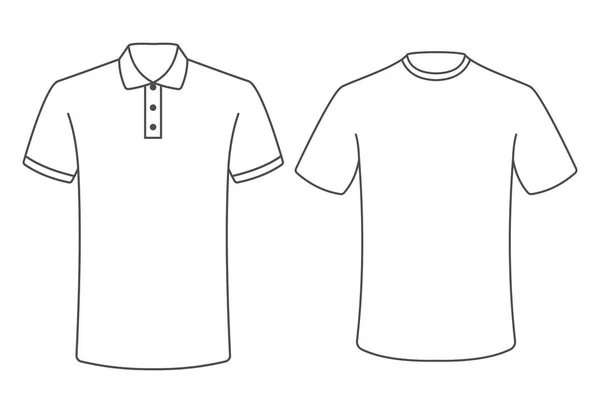 Camiseta Polo Ilustración Vectorial — Vector de stock