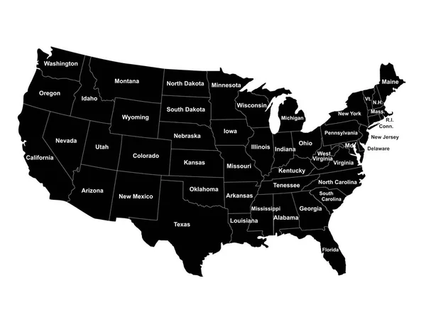 国と米国のマップ ベクトル図 — ストックベクタ