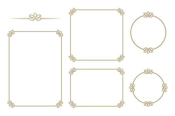 不同的复古帧设置向量 — 图库矢量图片