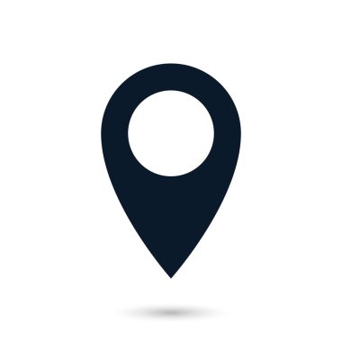 PIN harita simgesi. Vektör çizim