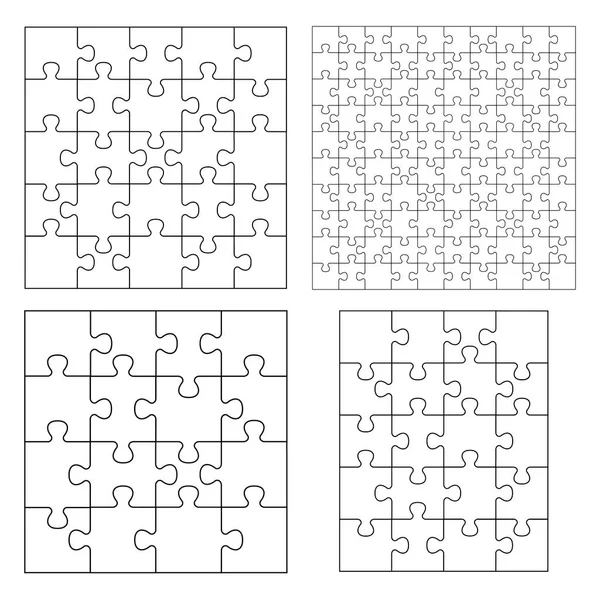 Puzzle collection. Illustration vectorielle — Image vectorielle