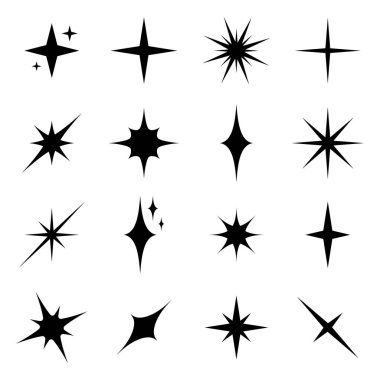 Vektör çizim ışıltı Icons set