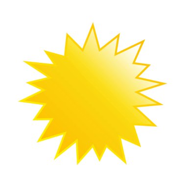 Yıldız patlaması sarı konuşma balonu vektör