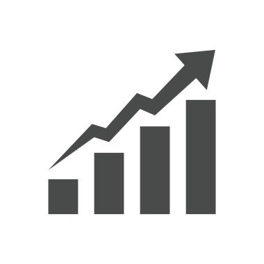 Grafik simge bar büyüyen. Vektör