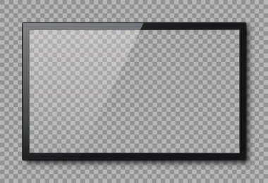 Saydam arka plan TV ekranında. Vektör