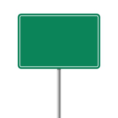 Yeşil yol işareti gerçekçi vektör
