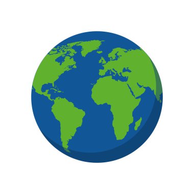 Düz stil Earth'te. Vektör