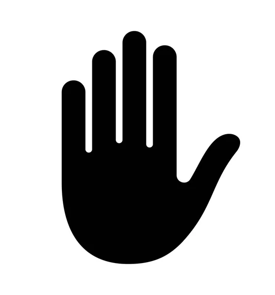 Kéz-tenyér egyszerű ikon. Vektor — Stock Vector