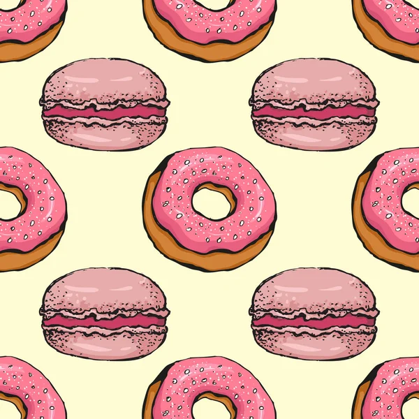 Macaroons renk ile Seamless modeli 1 eskiz