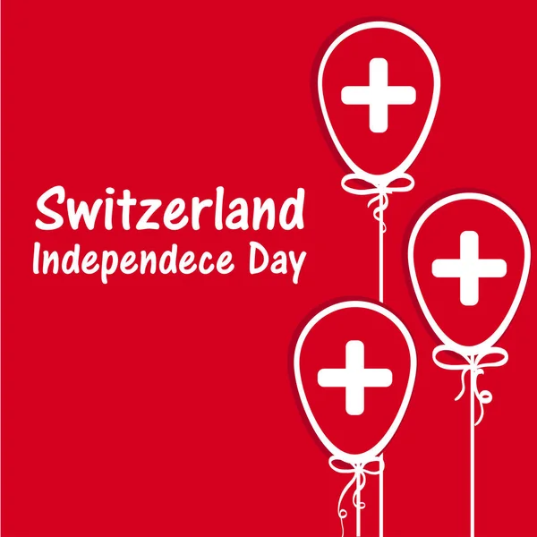 Flaga Szwajcarii na rad balon — Wektor stockowy