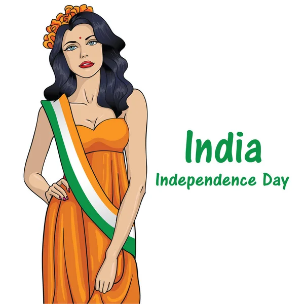 Jour de l'indépendance de l'Inde. 15 août 1 — Image vectorielle