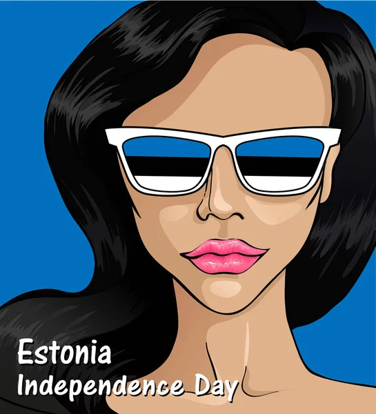 Dzień Niepodległości Estonii, flaga, 20 th 1 sierpnia — Wektor stockowy