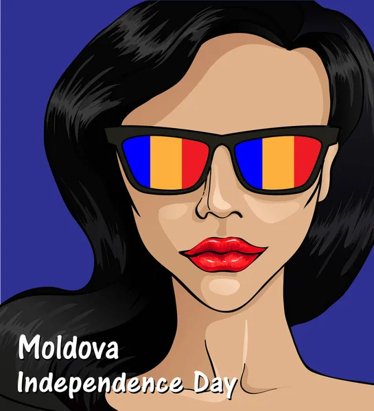 Dzień Niepodległości Mołdawii. Flaga Mołdawii. — Wektor stockowy