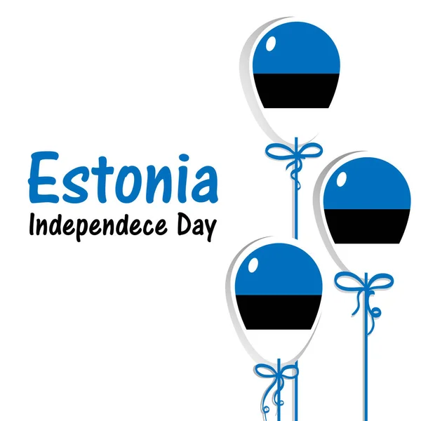 Dzień Niepodległości Estonii, flaga, 20 th z 2 sierpnia — Wektor stockowy