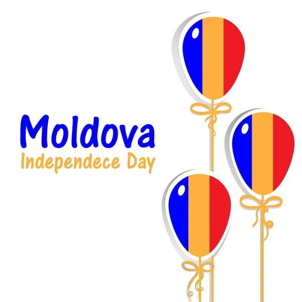 Dzień Niepodległości Mołdawii. Flaga Mołdawii 1 — Wektor stockowy
