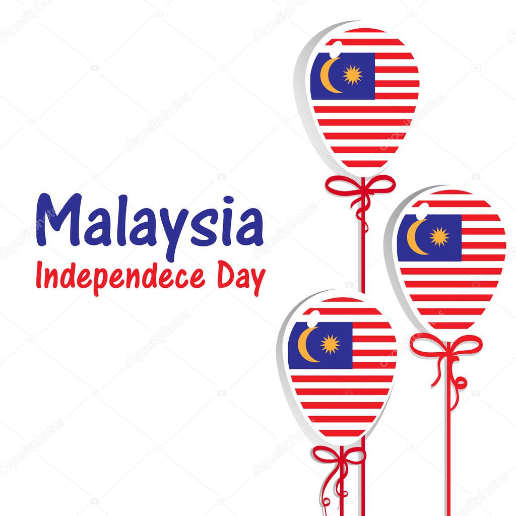 Malaysia Independence day. Malaysia flag. 31 th of August 1