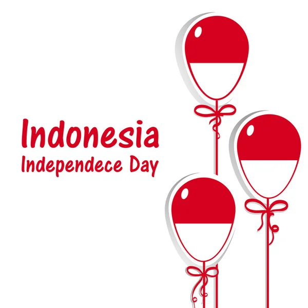 Dzień Niepodległości Indonezji. Flaga Indonezji. 17 th 1 sierpnia — Wektor stockowy