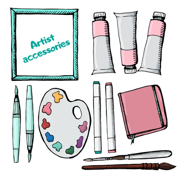 Conjunto de iconos de artistas altamente detallados 11 — Vector de stock