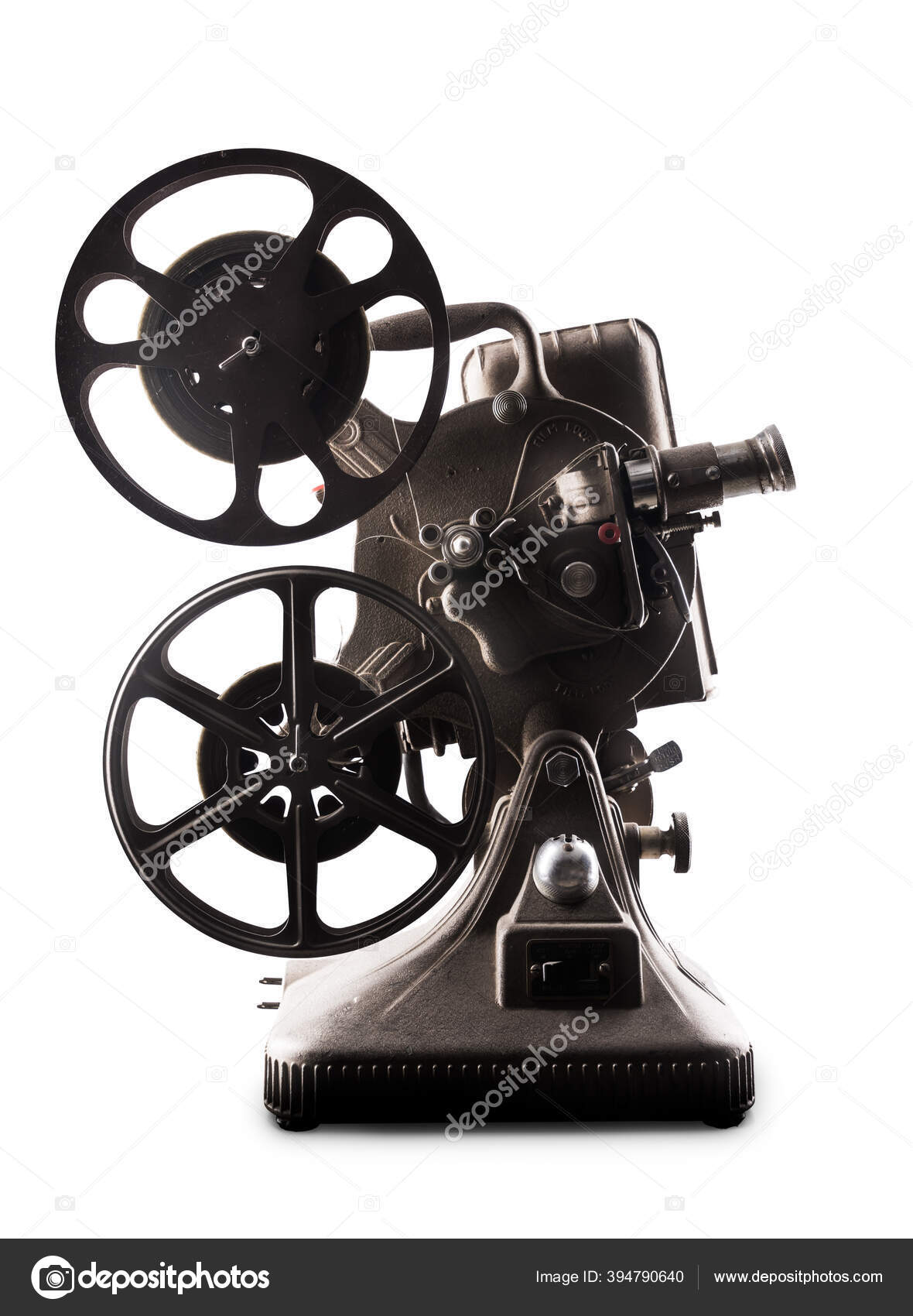Vintage Movie Projector Isolated White — Stock Photo © fergregory