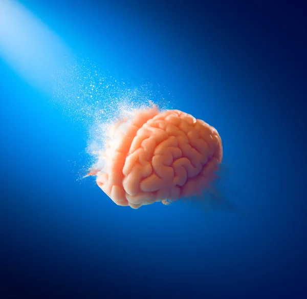 Concept Créativité Avec Cerveau Explosant Idées — Photo