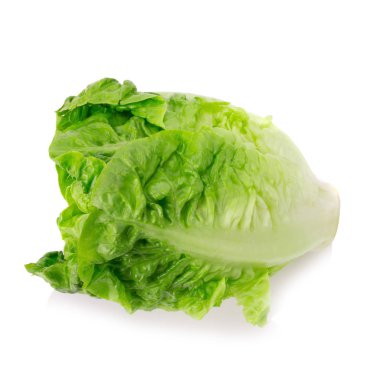 Taze bebek çünkü (marul) beyaz arka planda