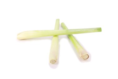 Beyaz arkaplanda limon otu