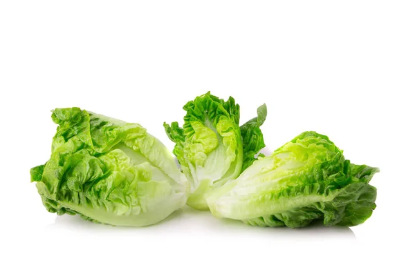 Bebé fresco cos (lechuga) sobre fondo blanco — Foto de Stock