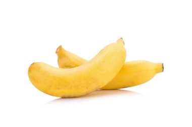 Beyaz arkaplanda izole muzlar