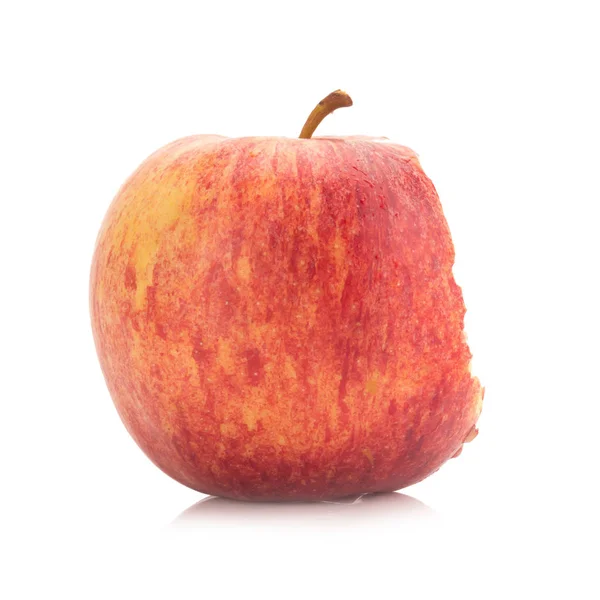 Beyaz arka plan üzerinde izole kırmızı sarı elma — Stok fotoğraf