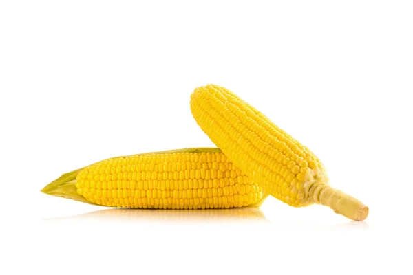 Кукуруза на белом фоне — стоковое фото