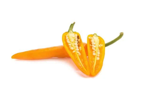 Yellow chili pepper isolated on white background — Stock Photo, Image