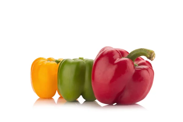 Bell peppers isolated on white background — Stock Photo, Image
