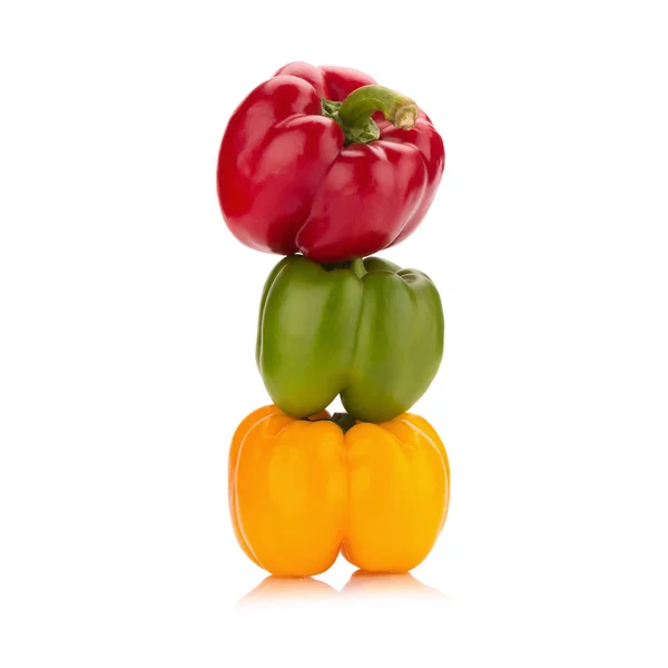 Bell peppers isolated on white background — Stock Photo, Image