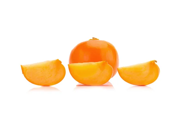 Persimmon gyümölcs izolált fehér alapon — Stock Fotó