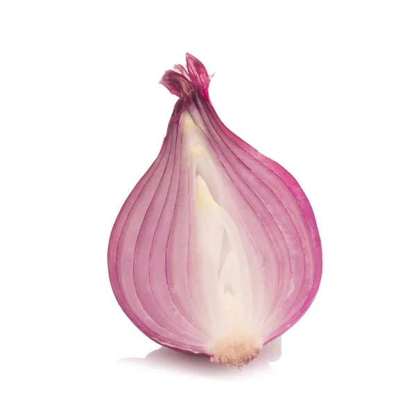 Red sliced onion isolated on white background — Stock Photo, Image