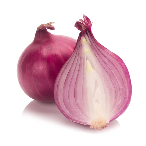 Red sliced onion isolated on white background — Stock Photo, Image