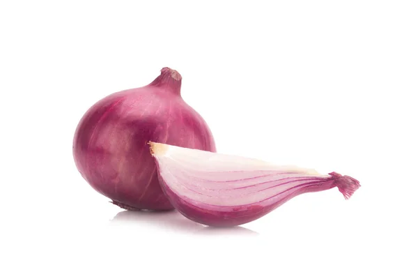 Red sliced onion isolated on white background — Stock Photo, Image