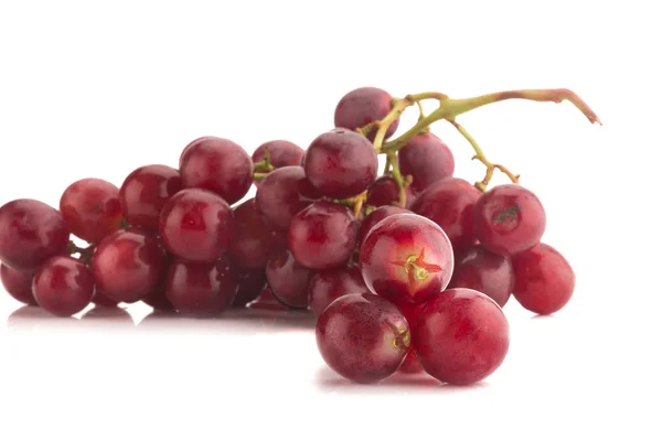 Czerwone winogrona izolowane na białym tle — Zdjęcie stockowe