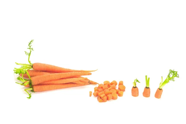 Baby carrots isolated on a white background — Stock Photo, Image