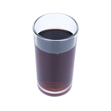 Cola cam üzerinde beyaz izole