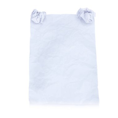 Handmadecrumpled kağıt ve kağıt topu üzerinde beyaz backgrou izole