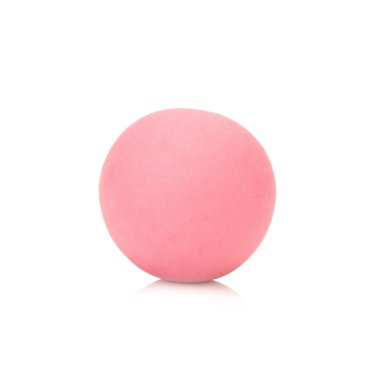 hamuru kil beyaz arka plan üzerinde'deki tek pembe top