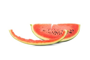 Karpuz dilim yemiş, izole üzerinde beyaz arka plan