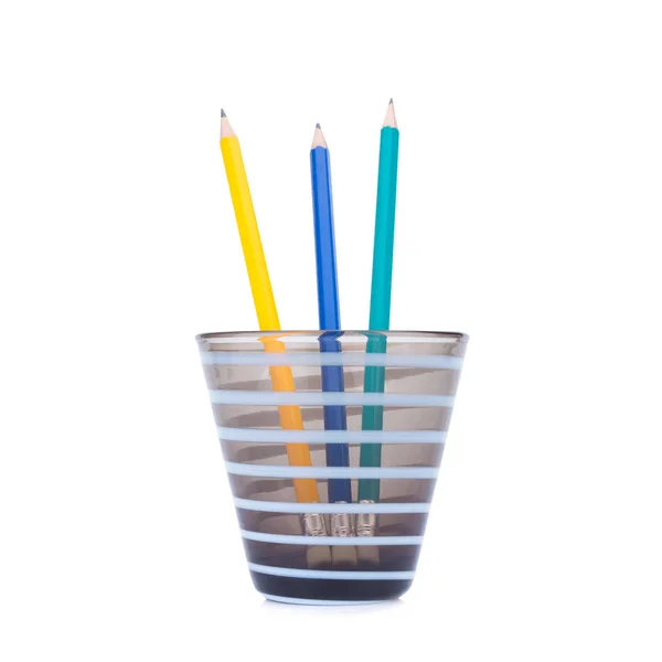 Bleistifte im Bleistifthalter — Stockfoto