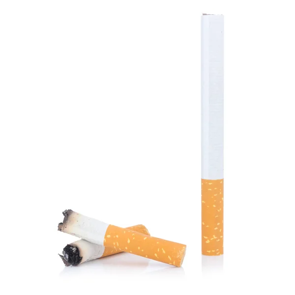 Cinzeiro de cinza de cigarro isolado no fundo branco — Fotografia de Stock