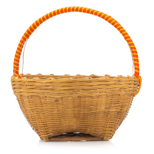 Wicker baskets isolated on white background — Stock Photo, Image