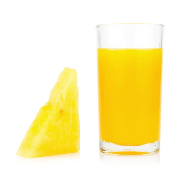 Vattenmelon gul skiva och vattenmelon gul saft och isolera — Stockfoto